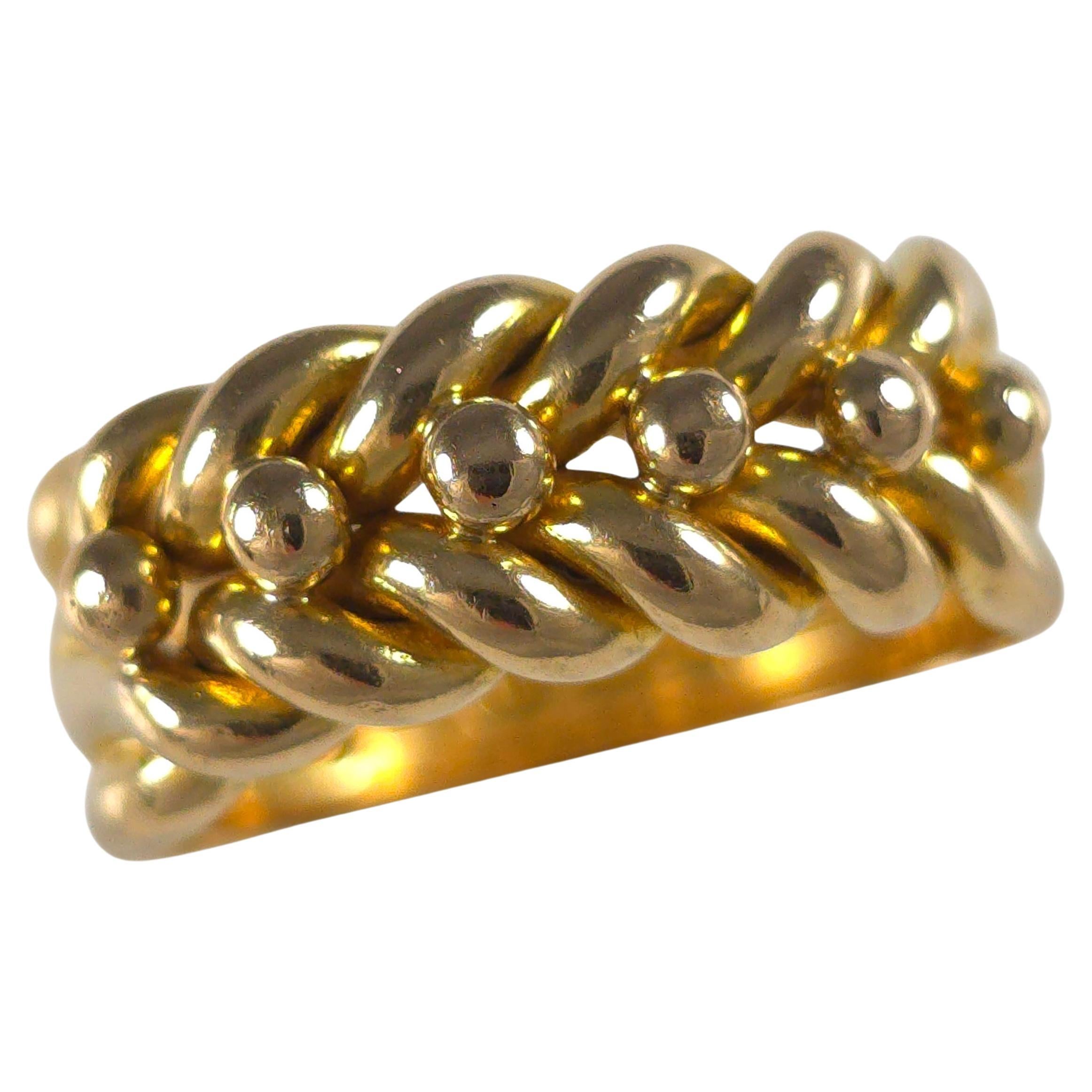 Victorian 18ct Gold Keeper Ring, 1893