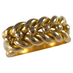Victorian 18ct Gold Keeper Ring, 1893