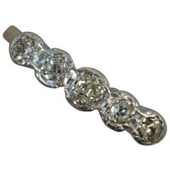 Victorian 18 Carat Gold Platinum Old Cut Diamond Bezel Set Five-Stone Ring Victorian 18 Carat Gold Platinum Old Cut Diamond Bezel Set Five-Stone Ring