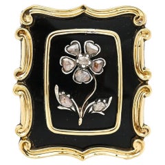 Victorian 18ct Gold Rose Cut Diamond Forget Me Not Brooch Circa 1870