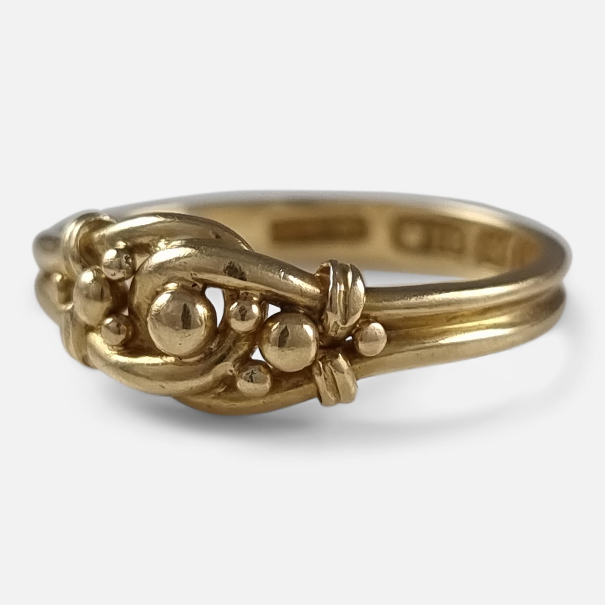 Victorian 18ct Yellow Gold Keeper Ring, 1896 4