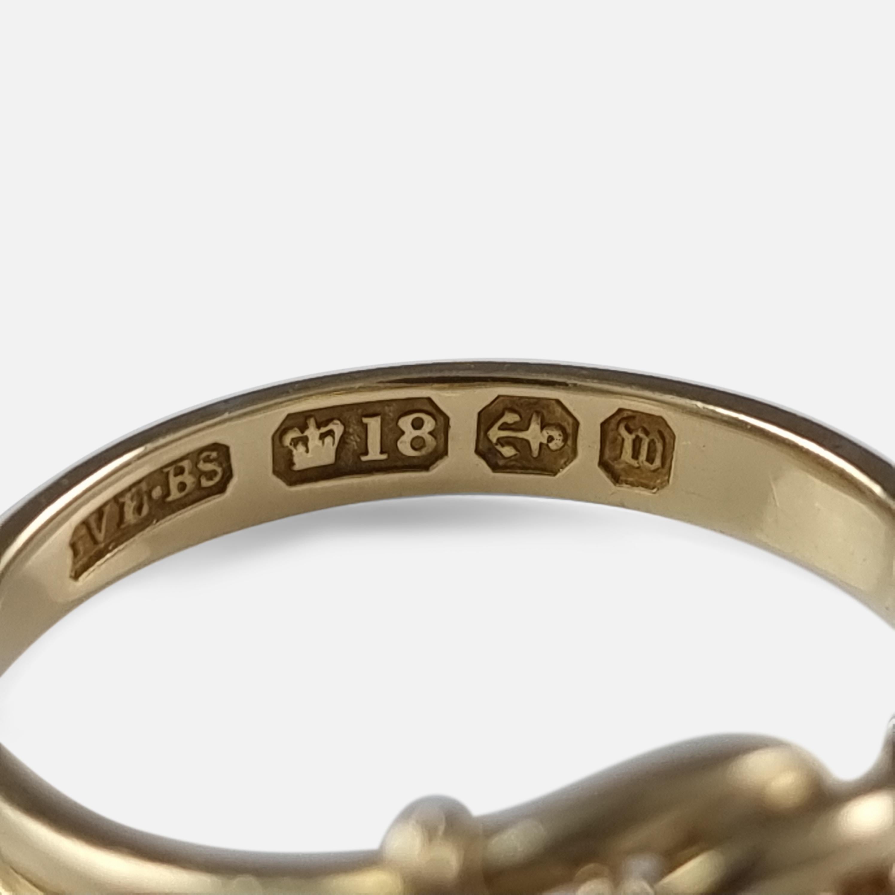 Victorian 18ct Yellow Gold Keeper Ring, 1896 5