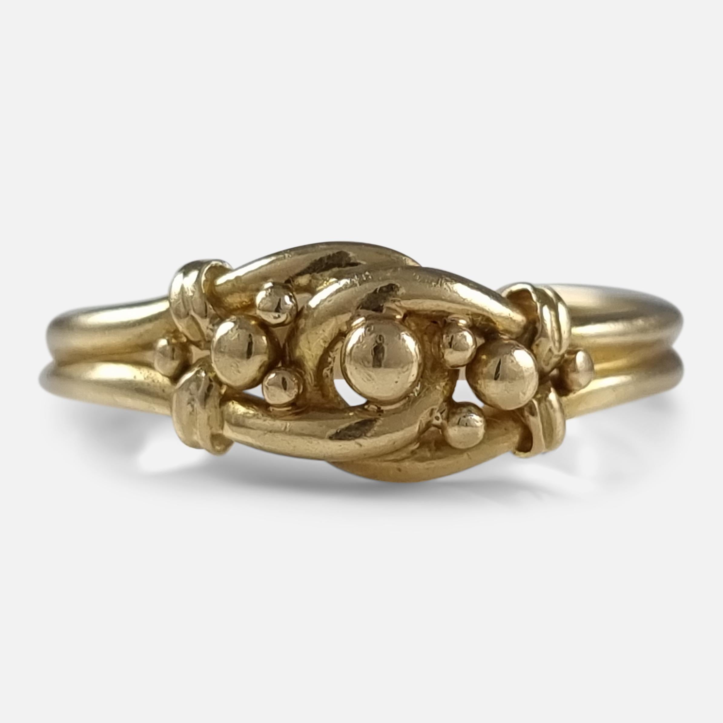 Victorian 18ct Yellow Gold Keeper Ring, 1896 8