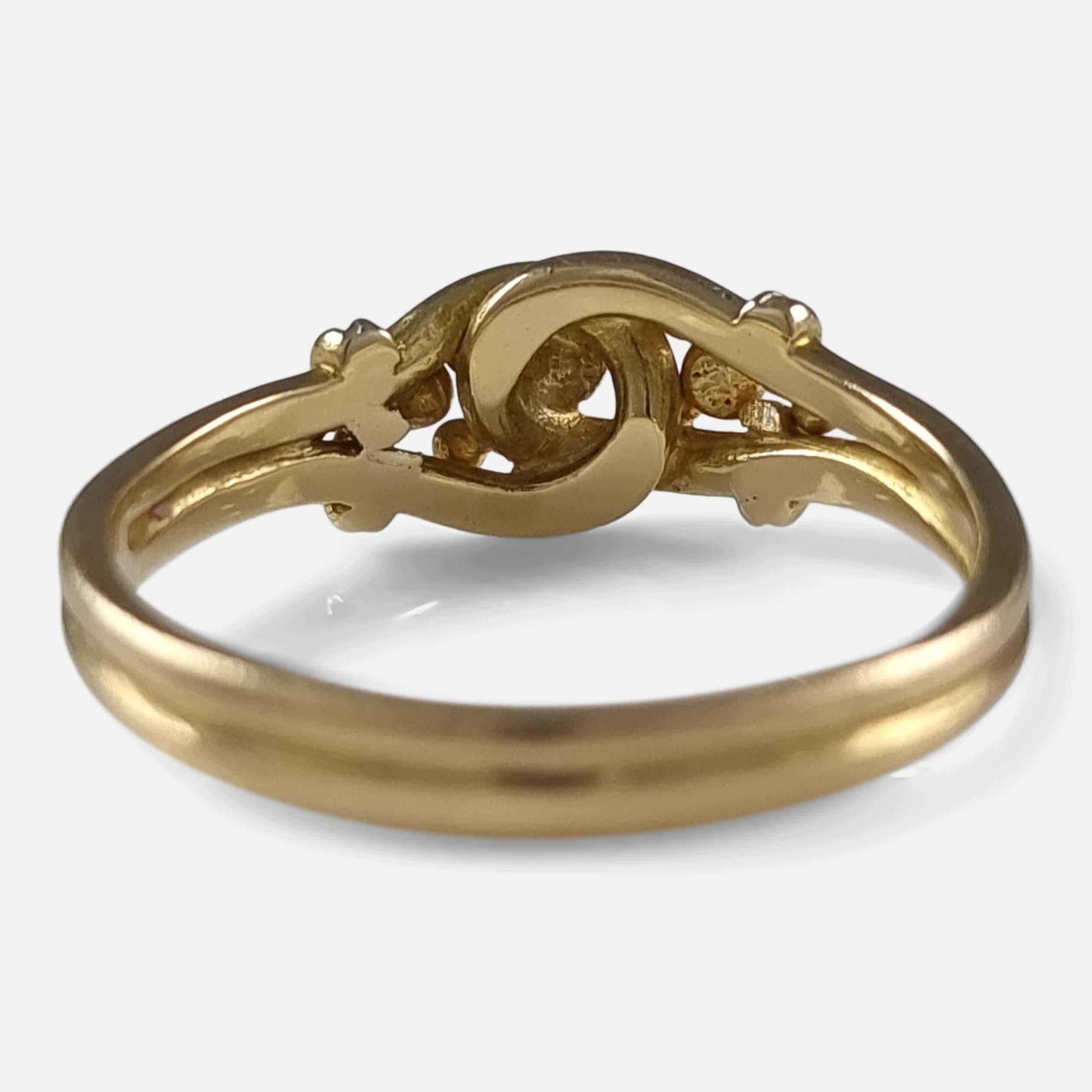 Women's or Men's Victorian 18ct Yellow Gold Keeper Ring, 1896