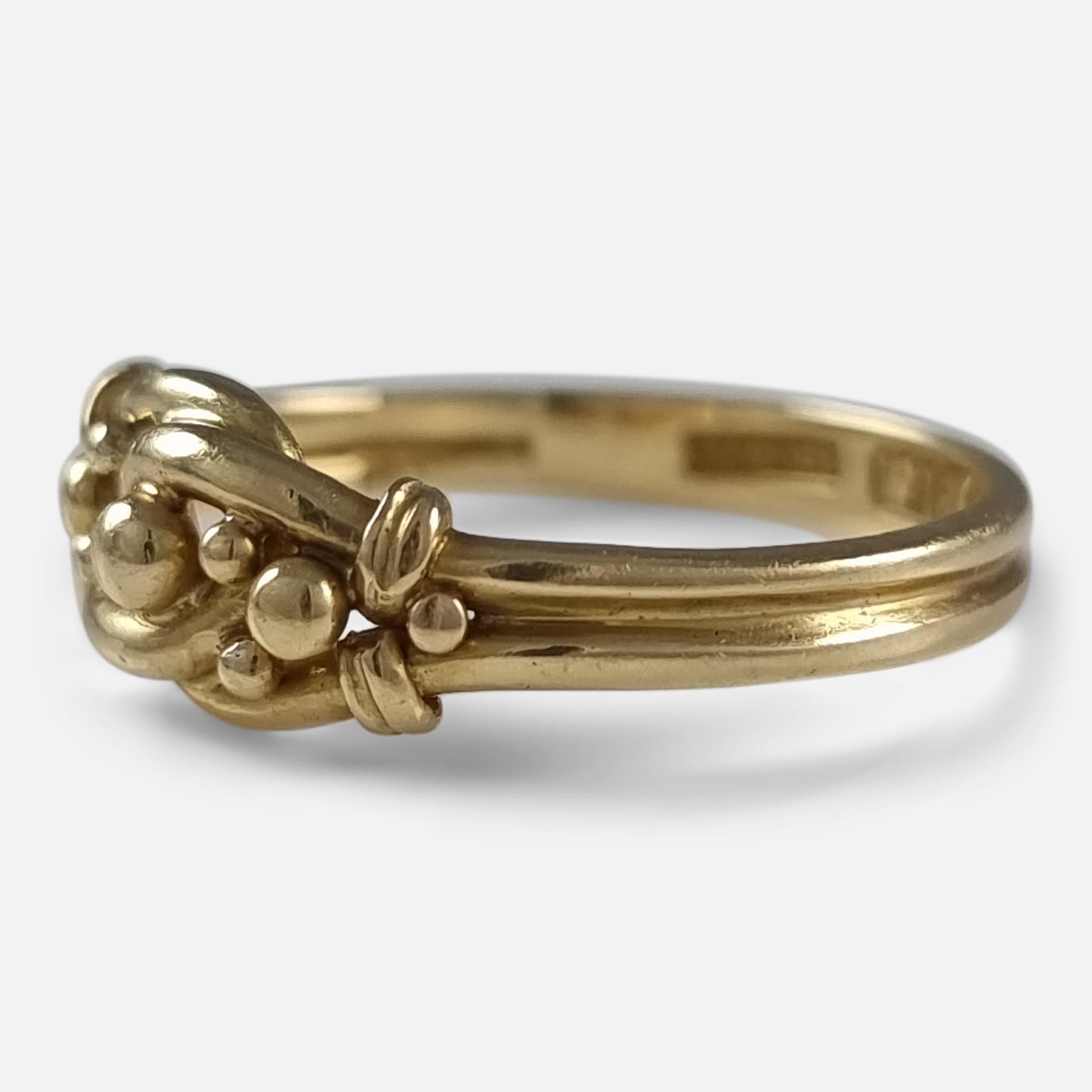 Victorian 18ct Yellow Gold Keeper Ring, 1896 3