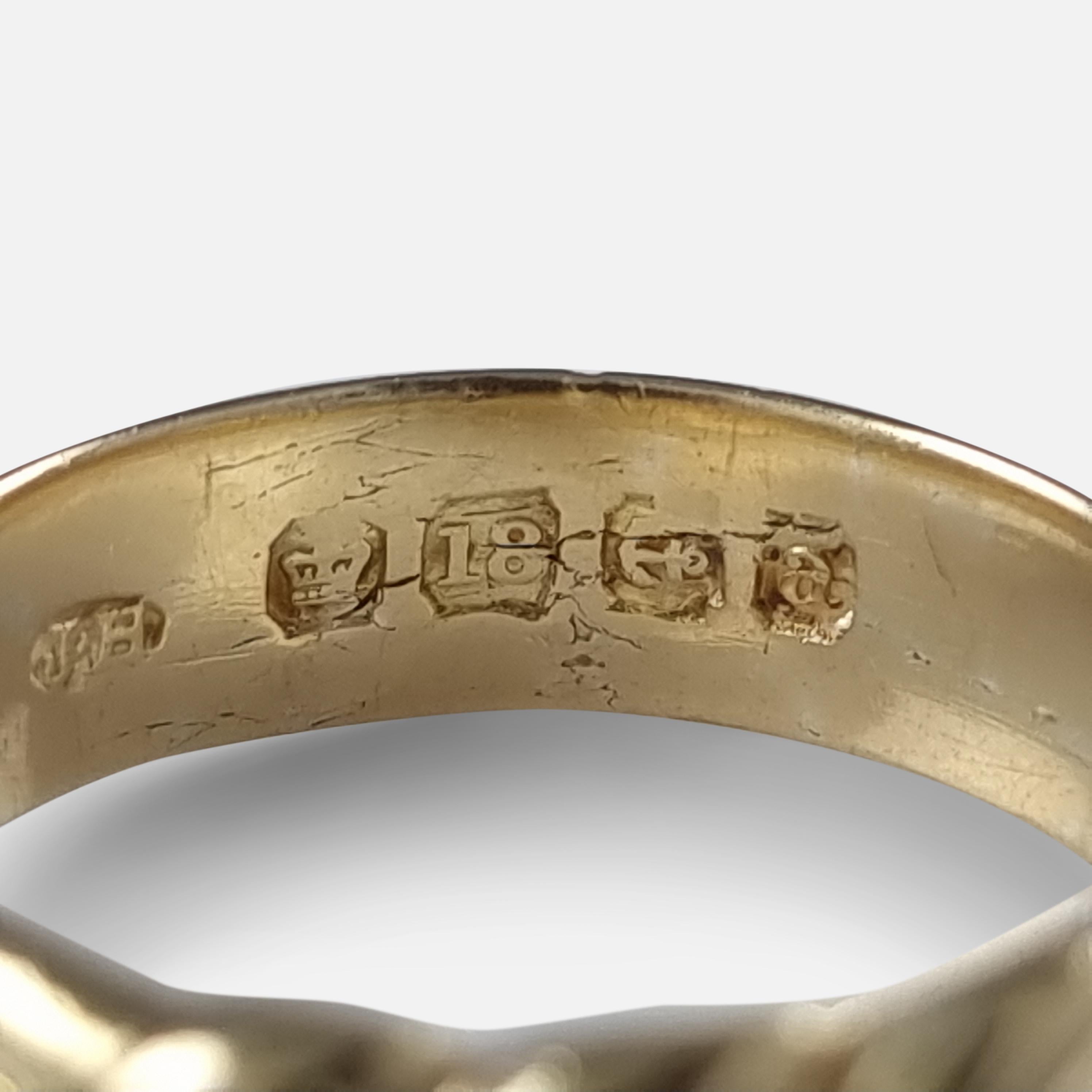 Viktorianischer Keeper-Ring aus 18 Karat Gelbgold, 1900 im Angebot 8
