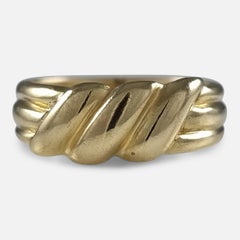 Victorian 18ct Yellow Gold Keeper Ring - 1900