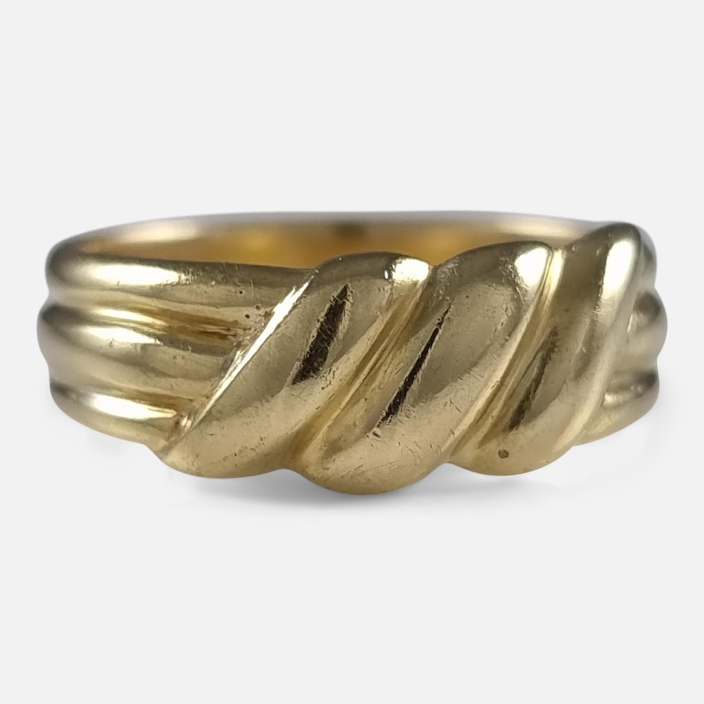 Viktorianischer Keeper-Ring aus 18 Karat Gelbgold, 1900 für Damen oder Herren im Angebot