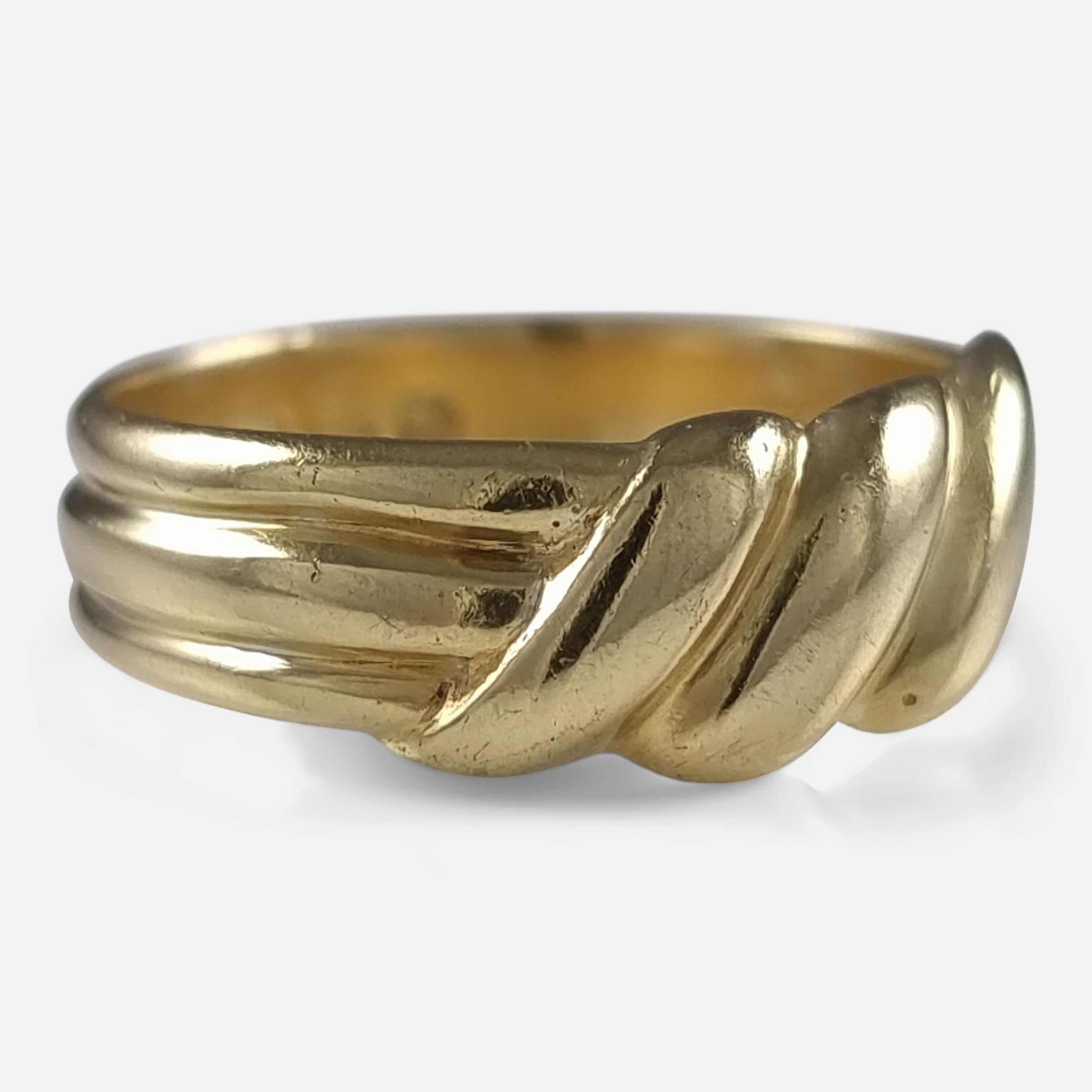 Victorian 18ct Yellow Gold Keeper Ring, 1900 In Good Condition For Sale In Glasgow, GB