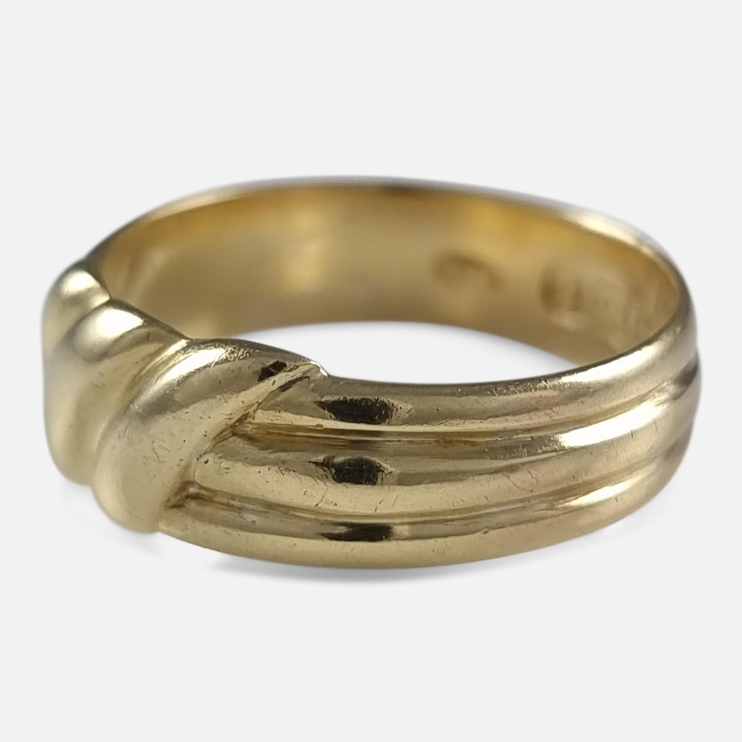 Viktorianischer Keeper-Ring aus 18 Karat Gelbgold, 1900 im Angebot 6