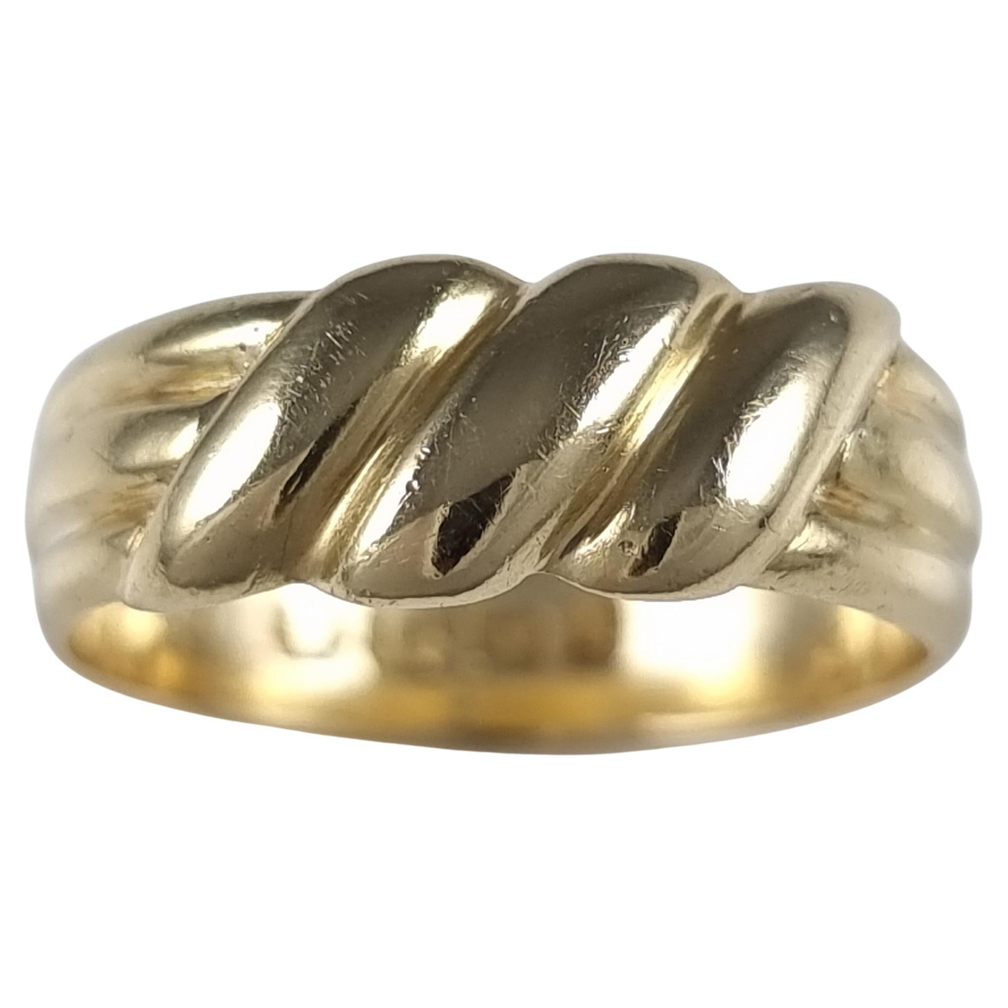 Victorian 18ct Yellow Gold Keeper Ring, 1900 For Sale