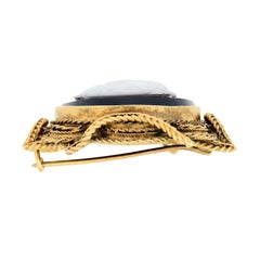 Victorian 18k Agate Cameo Pin/Brooch