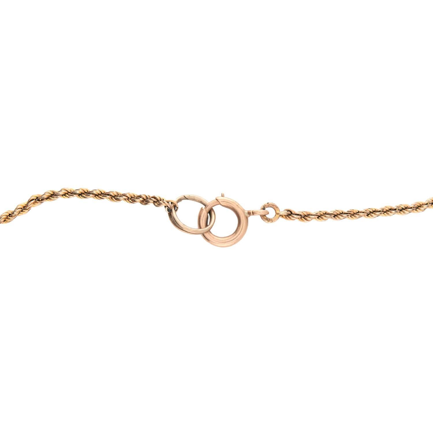 Collier victorien avec ancre et Trident en diamant 18k Bon état - En vente à Narberth, PA