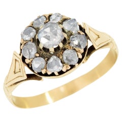 Victorian 18k Diamond Halo Ring