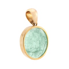 Ciondolo vittoriano in smeraldo 18 ct.