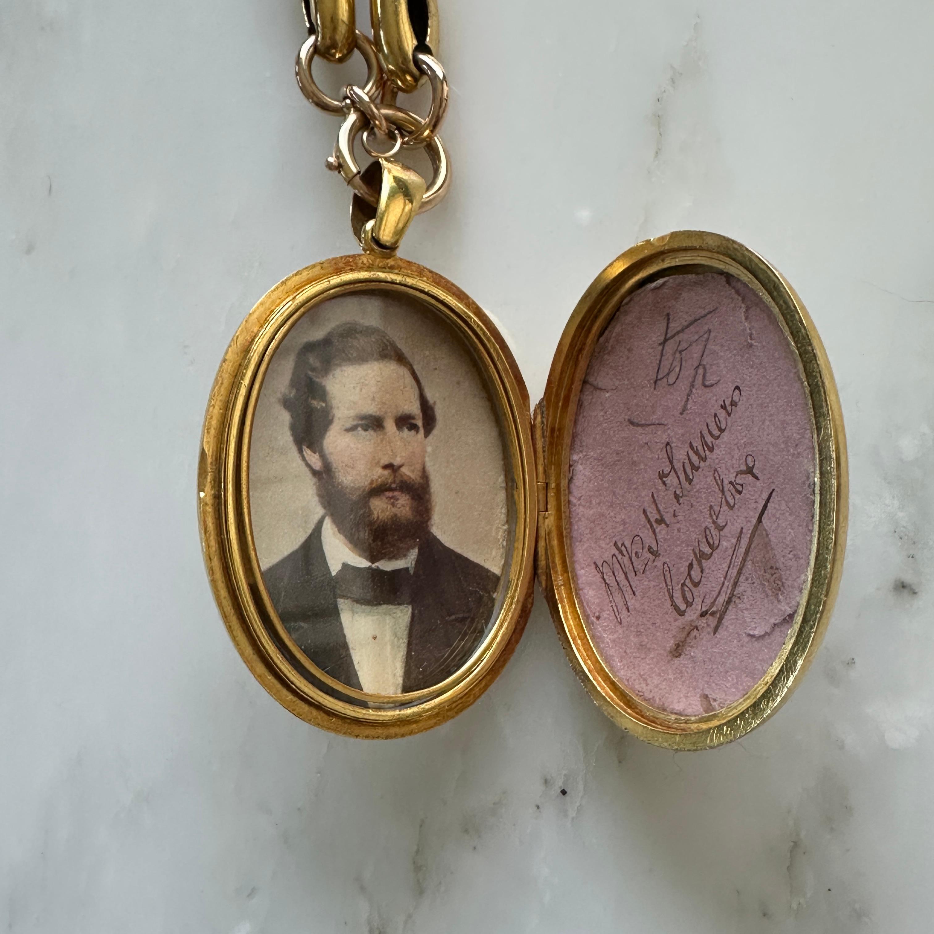 Victorian 18k Gold 2.15ct Diamond Star Enamel Locket Pendant For Sale 15