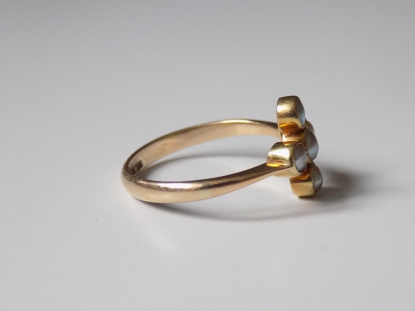 Women's Victorian 18 Karat Gold and Pearl Ring