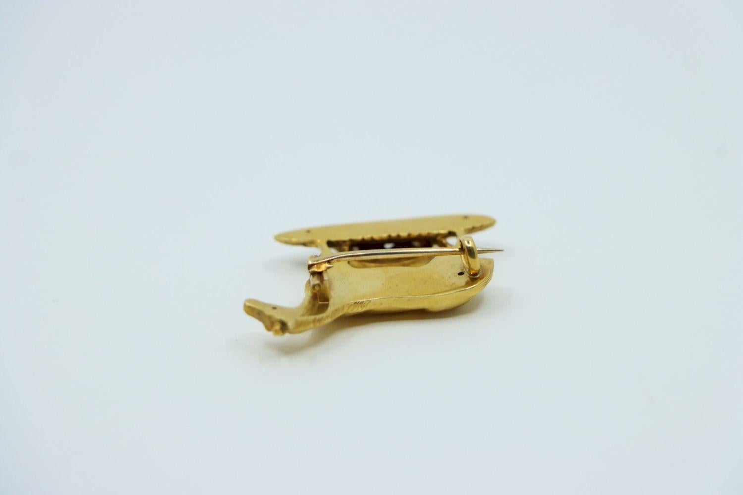 Victorian 18K Gold Horse Brooch Pin For Sale 6