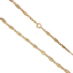 Victorian 18k Gold Necklace with Filigree Detailing