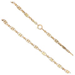 Victorian 18k Gold Necklace with Filigree Detailing