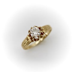 Victorian 18K Gold Old Mine Cut Diamond Ring
