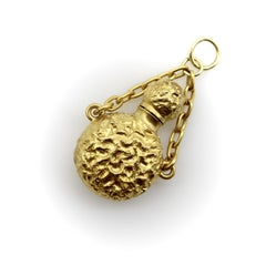 Victorian 18K Gold Perfume Bottle Pendant