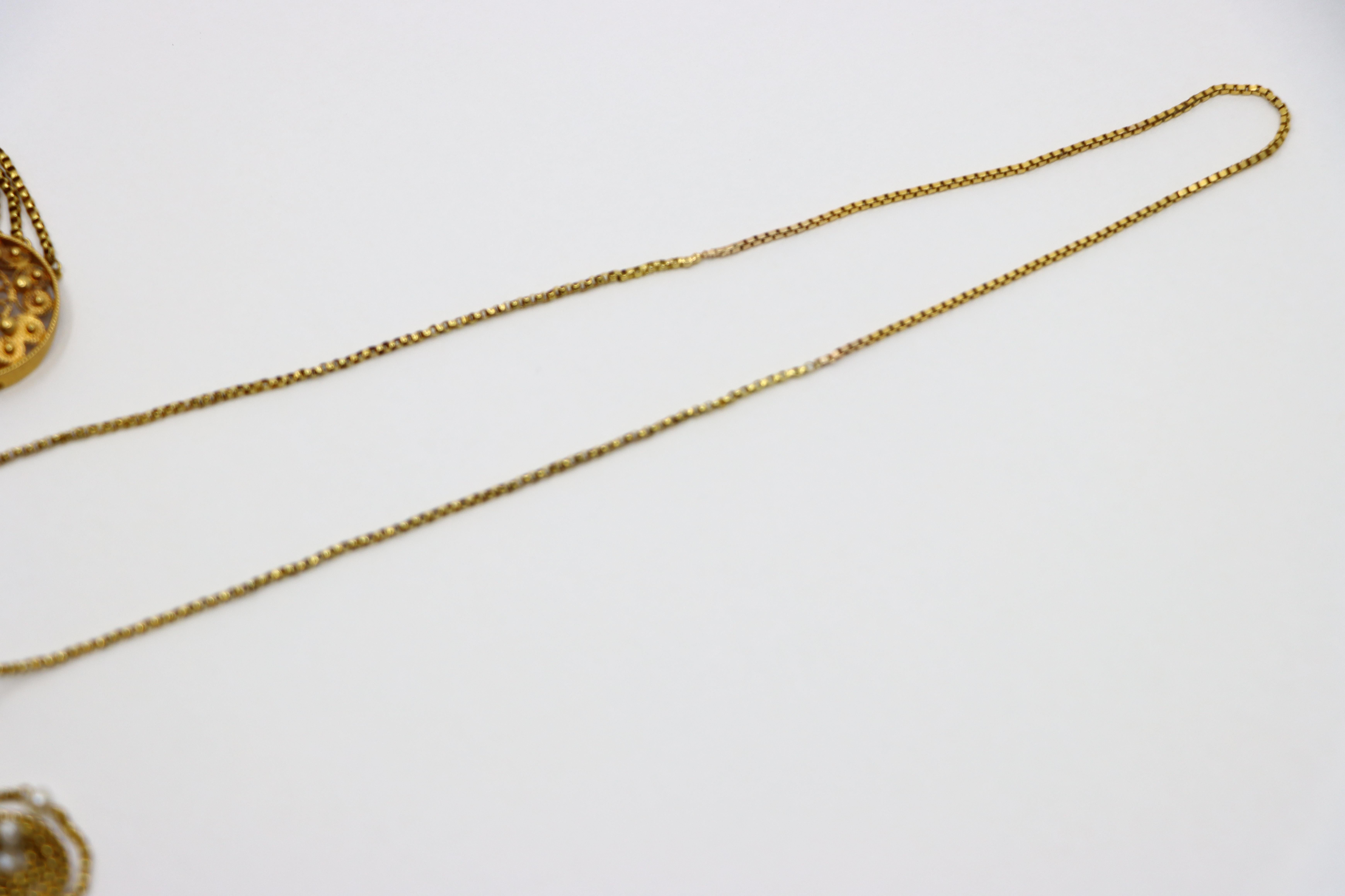 Collier victorien en or 18K à perles de rocaille et stands multiples en vente 4