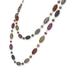 Victorian 18K Gold & Sterling Silver 1.15 Cttw Diamond Necklace
