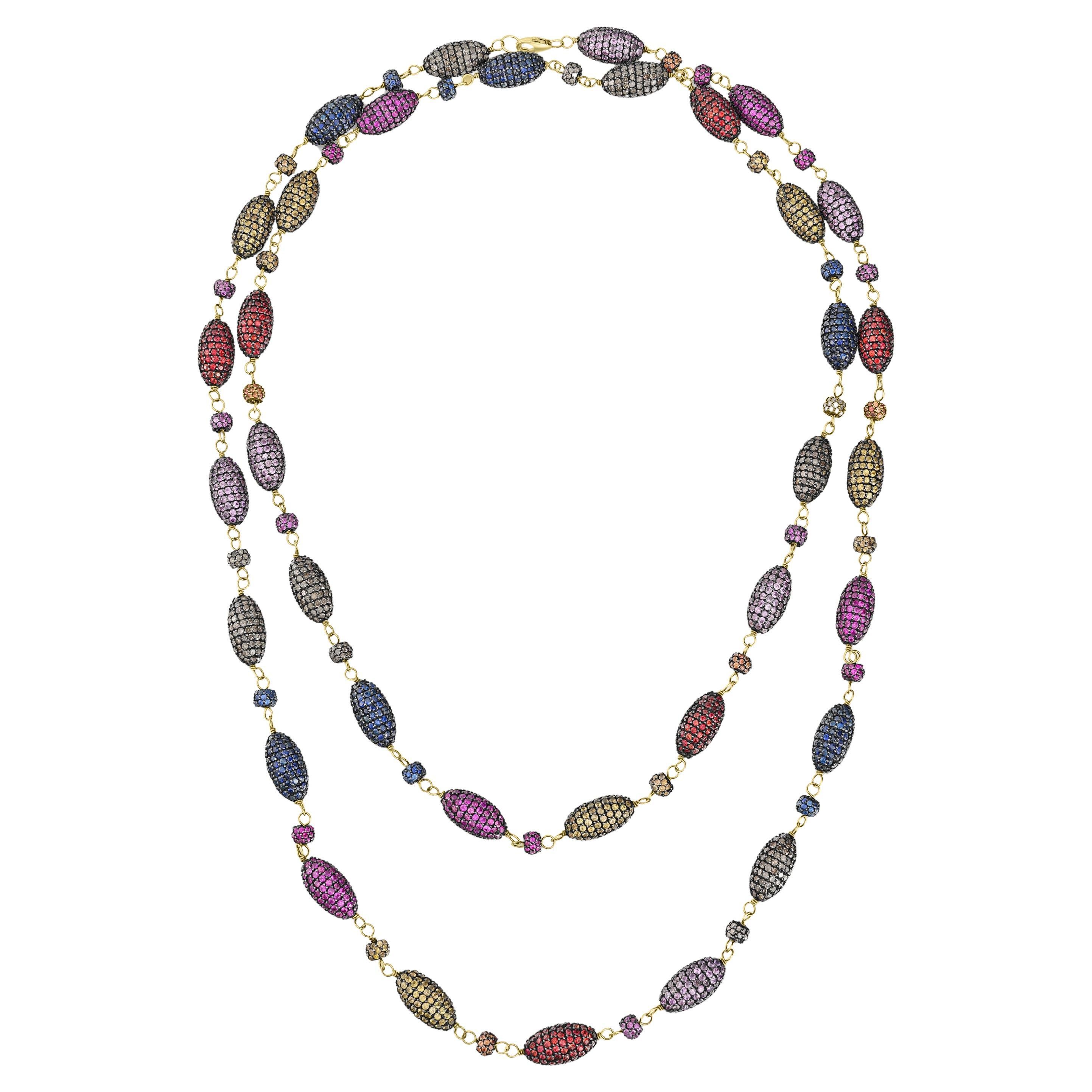 Victorian 18K Gold & Sterling Silver 1.15 Cttw Diamond Necklace For Sale
