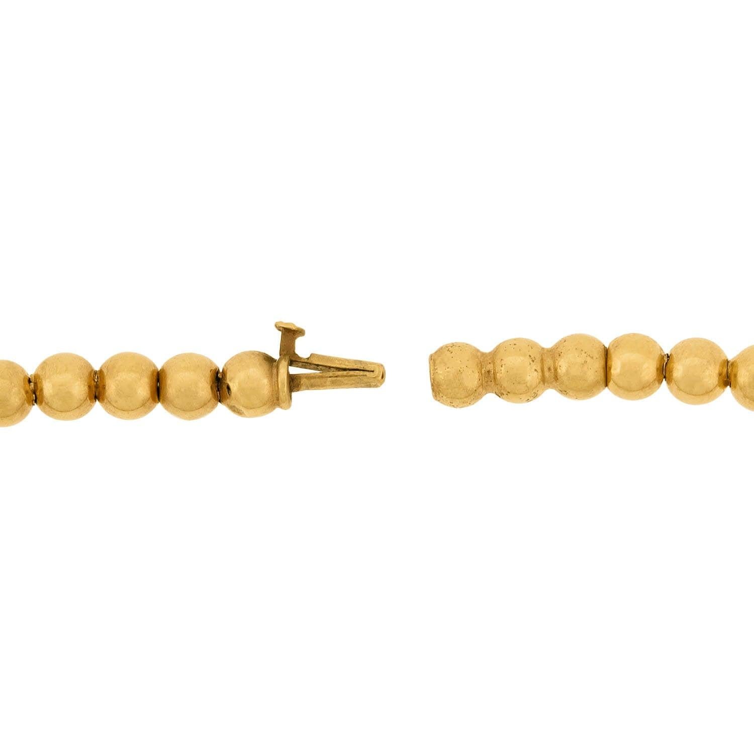 Viktorianische 18k Onyx Gold Ball Festoon Halskette im Angebot 1