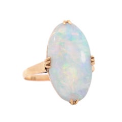 Bague victorienne en opale 18k