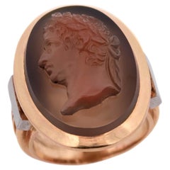 Victorian 18k Sardonyx Cameo Ring