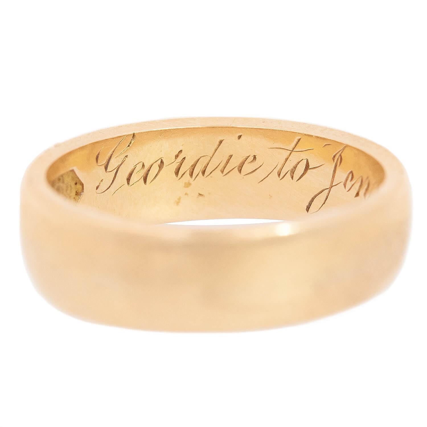 Victorian 18k Wedding Band im Zustand „Gut“ im Angebot in Narberth, PA
