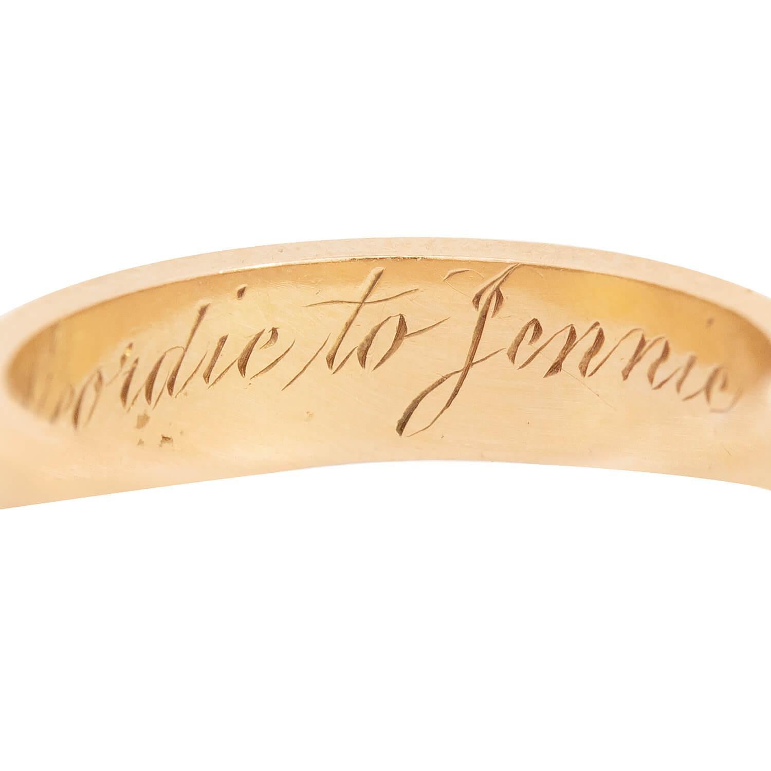 Victorian 18k Wedding Band Damen im Angebot