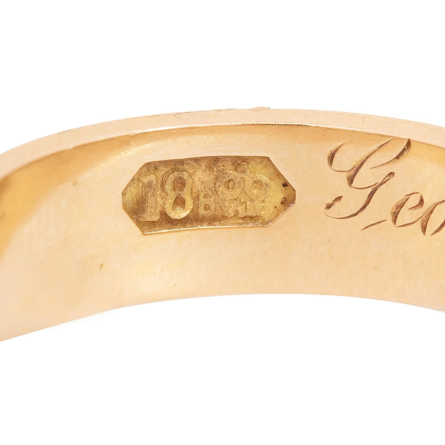 Victorian 18k Wedding Band im Angebot 2