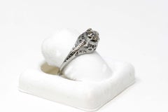 Victorian 18k with Gold & Diamond Ring Size 5 3/4