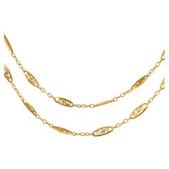 Victorian 18k yellow gold chain necklace