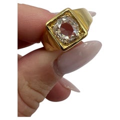 Victorian 18K Yellow Gold Old Mine Diamond Ring 