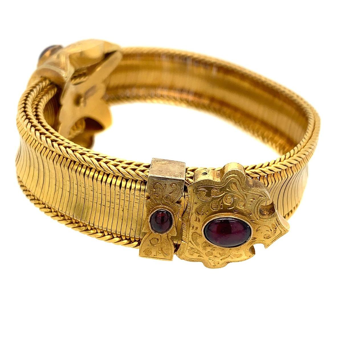 Victorian 18 Karat Yellow Gold Sliding Bracelet 1
