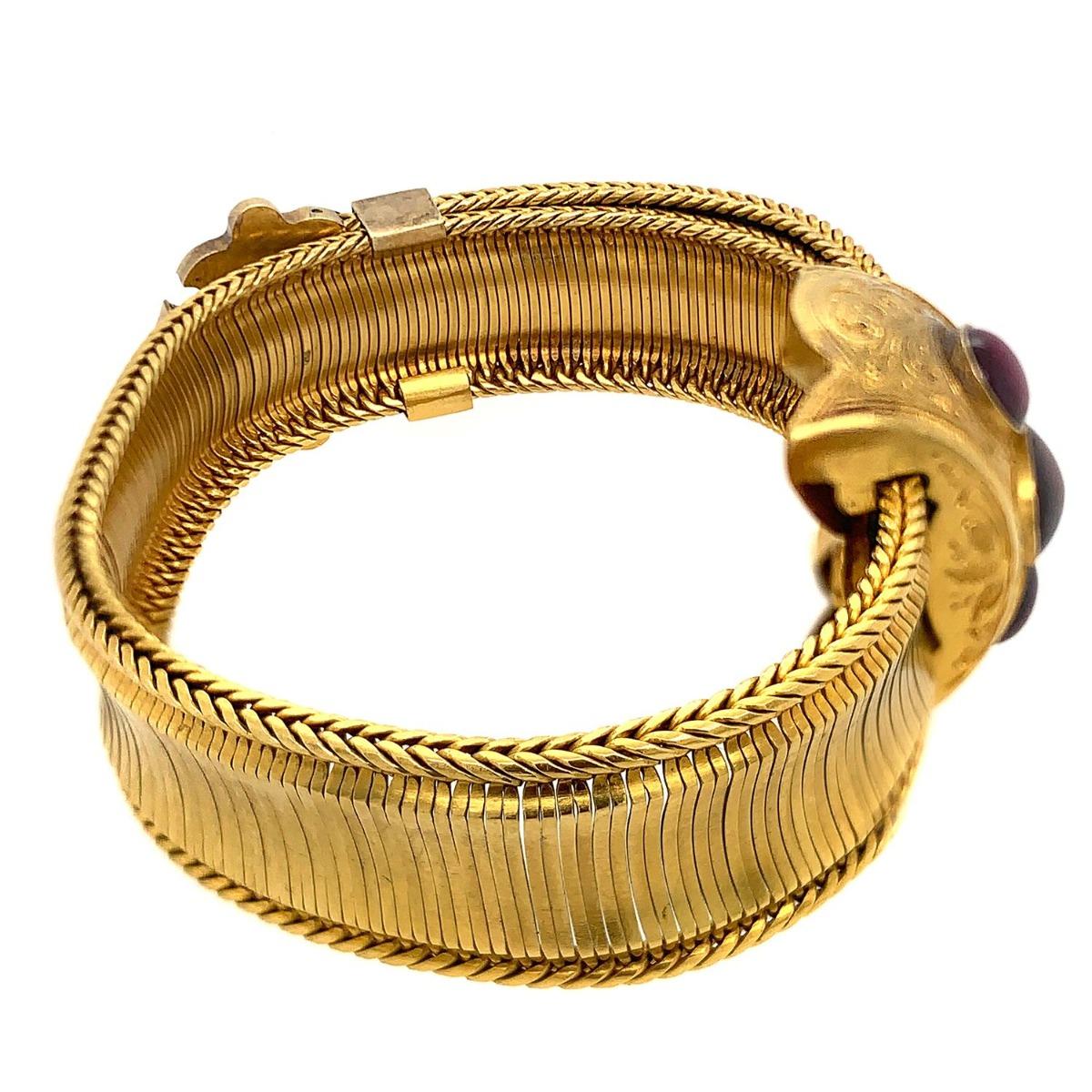 Victorian 18 Karat Yellow Gold Sliding Bracelet 3