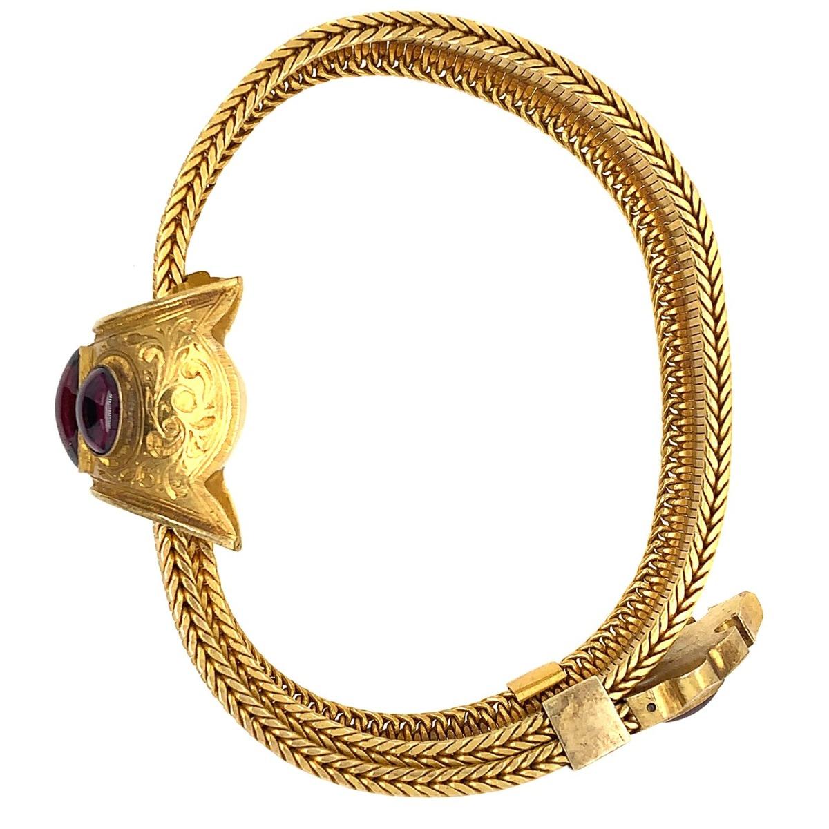 Victorian 18 Karat Yellow Gold Sliding Bracelet 4