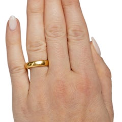 Victorian 18K Yellow Gold Vintage Mermod & Jaccard Co. Comfort Fit Wedding Band