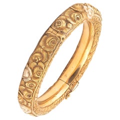Victorian 18kt Bicolored Gold Bangle Bracelet