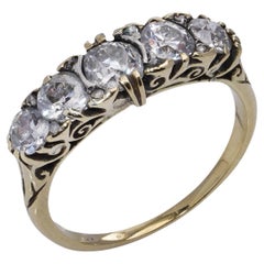 Victorian 18kt Gold Diamond Five-Stone Ring