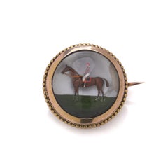 Victorian 18kt Gold Essex Crystal Brooch and Pendant