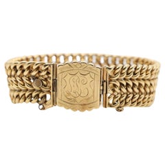 Victorian 1907's 14K Gold Flechtarmband