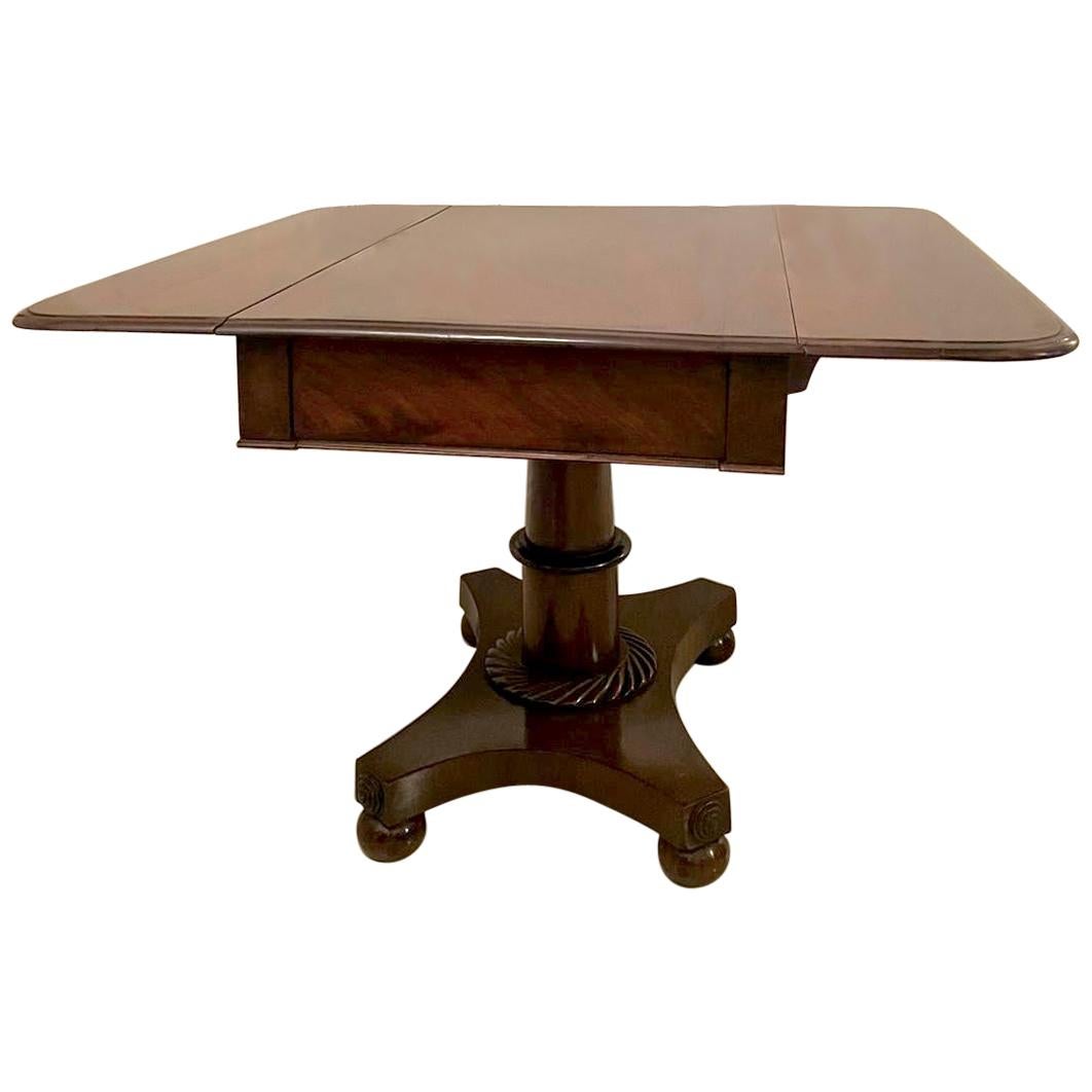 Victorian 19th Century Antique Pedestal Centre Table For Sale