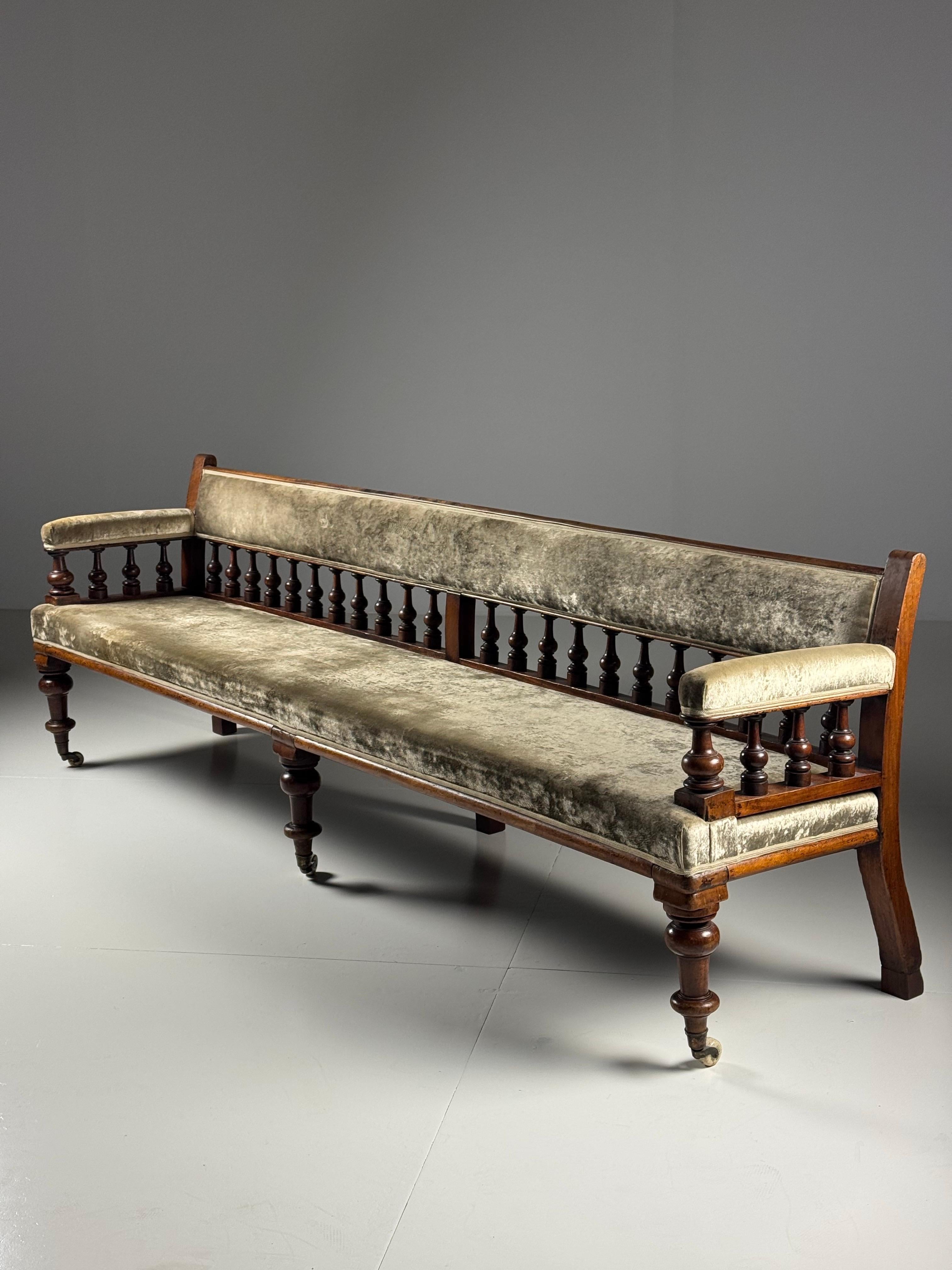 Victorian 19th century Bench 273cm For Sale 14