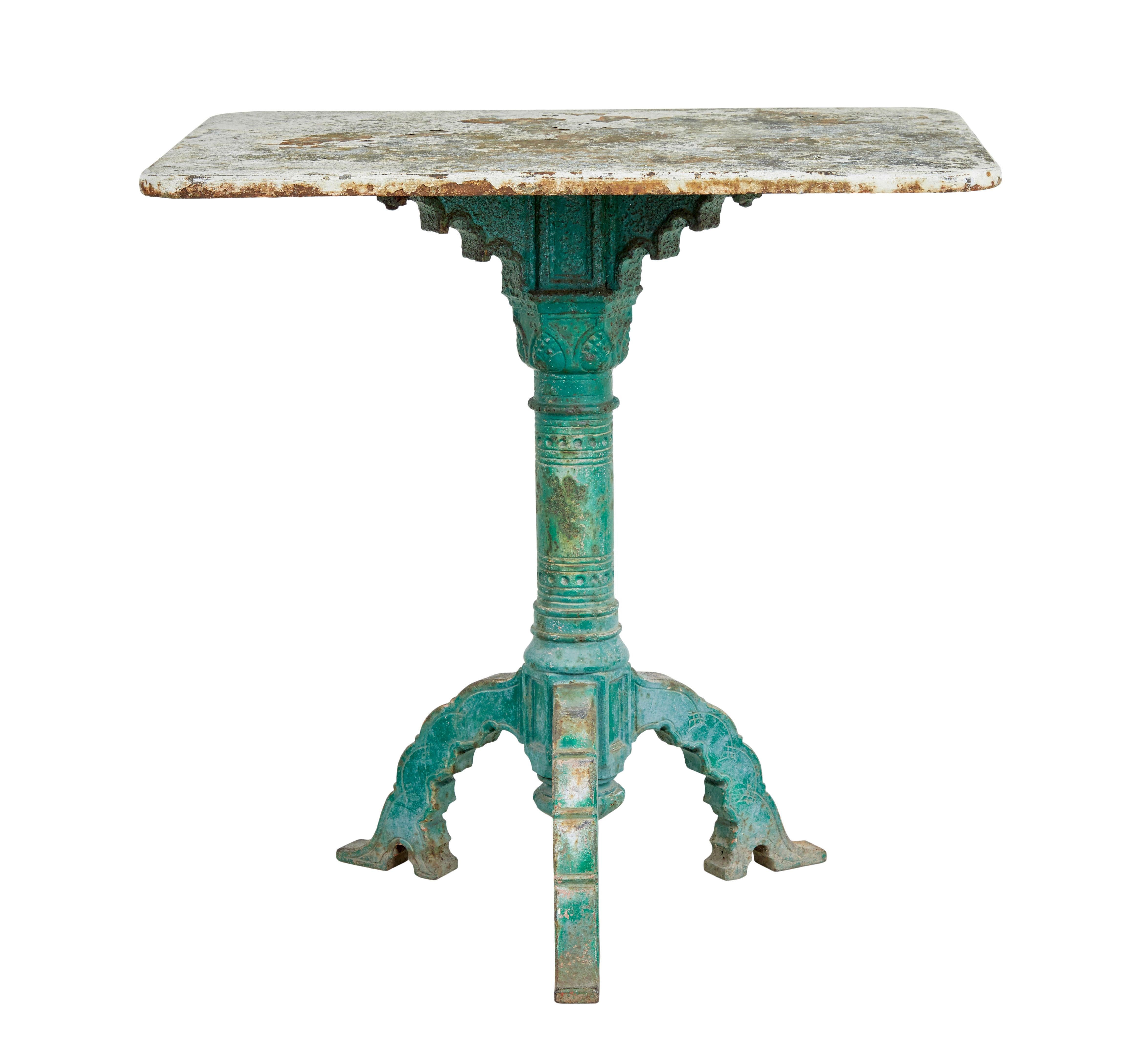 19th Century Victorian 19th century cast iron garden table For Sale