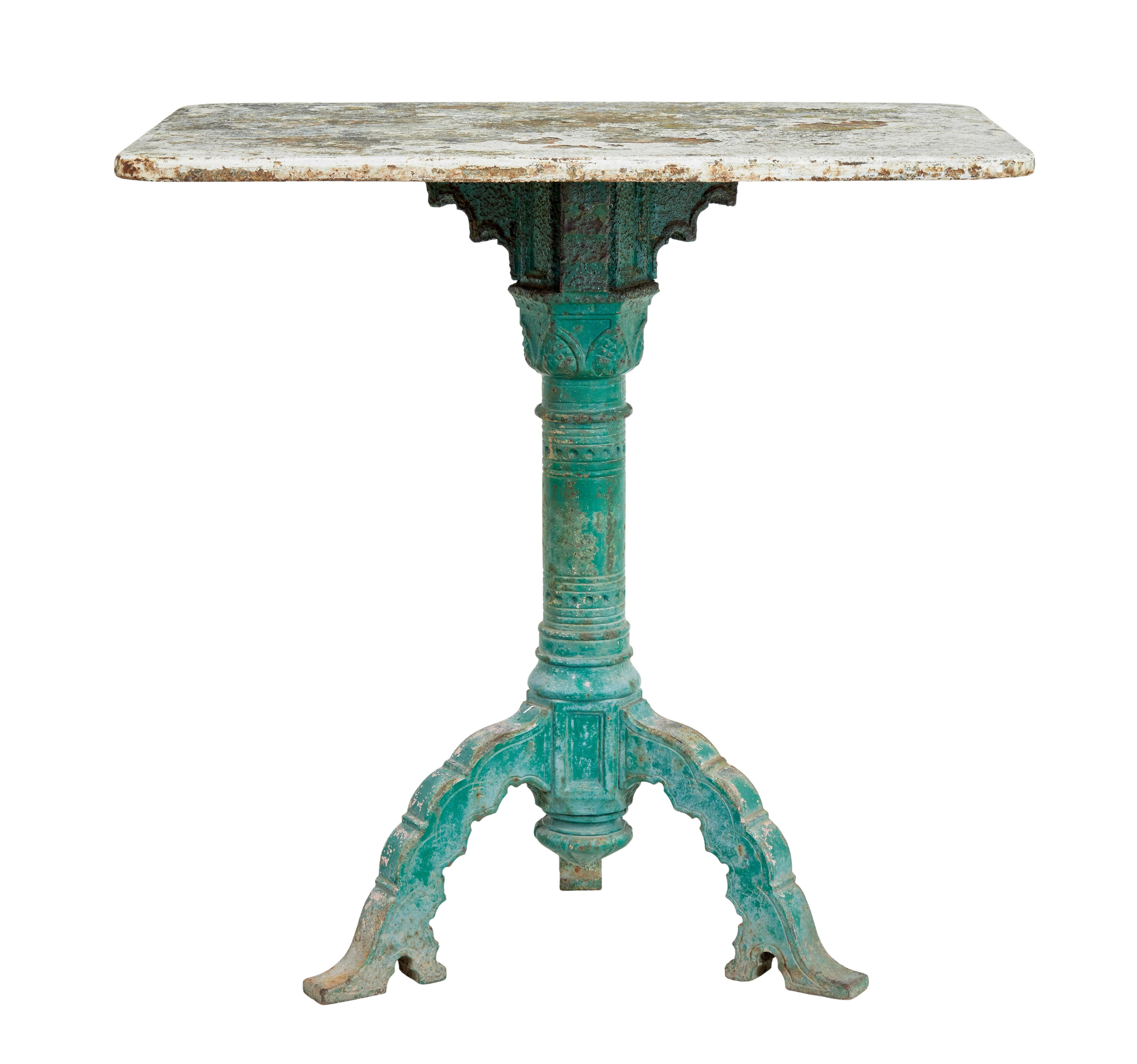Iron Victorian 19th century cast iron garden table For Sale